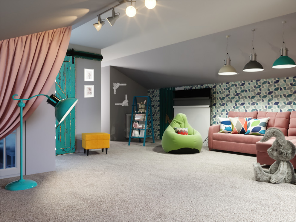 Дизайн-проект мансардного этажа и гостиной в г.Горячий ключ