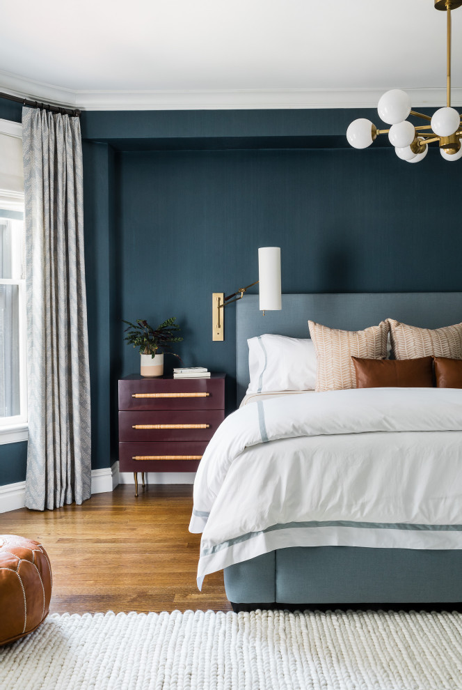 Inspiration for a transitional bedroom in Boston.