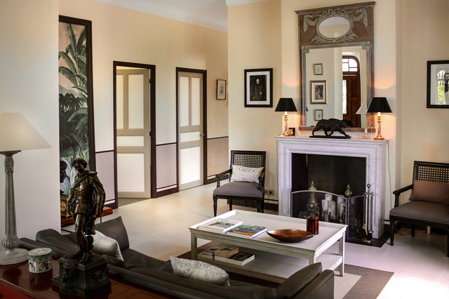 Villa Louise transitional-living-room
