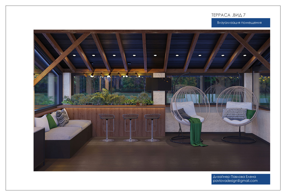 Терраса в частном доме. Дмитров