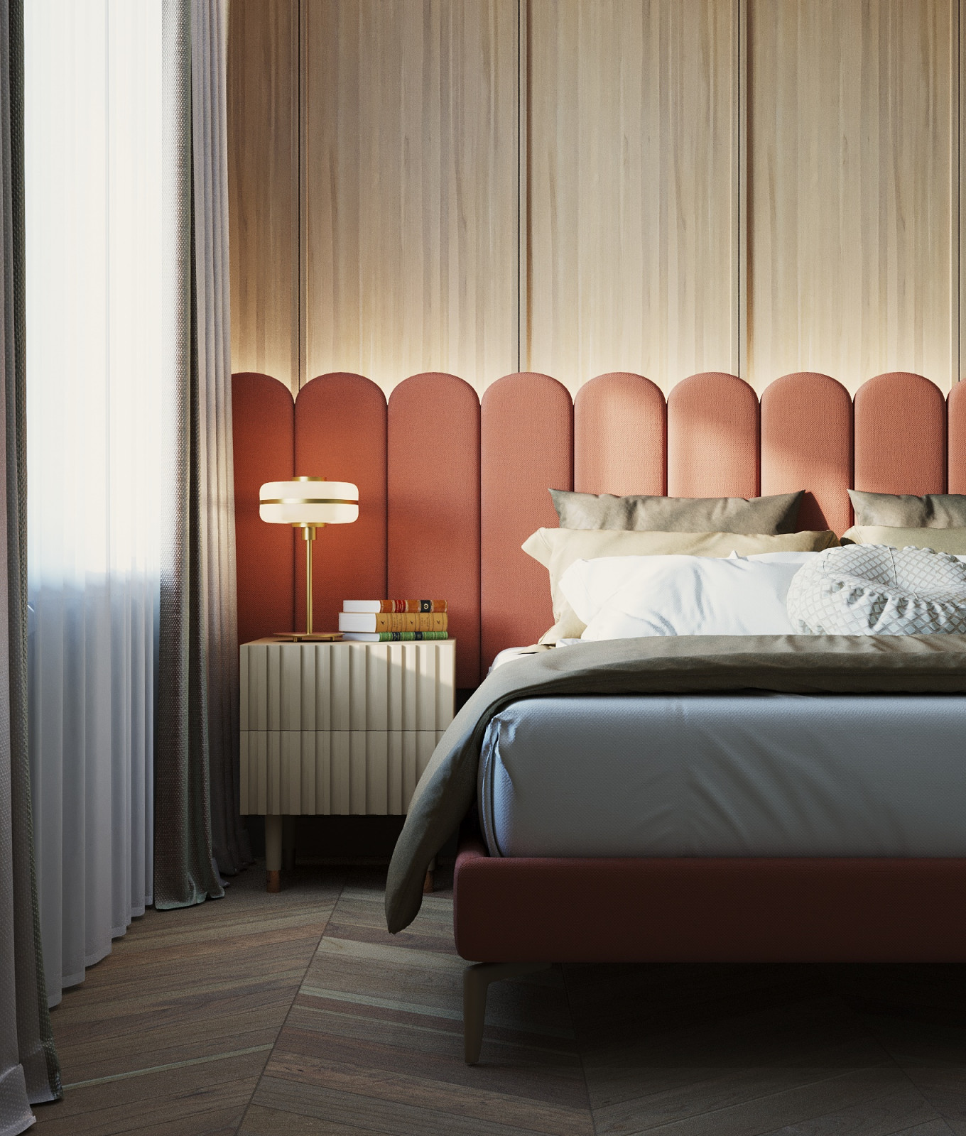 Спальная комната в ЖК Баухаус