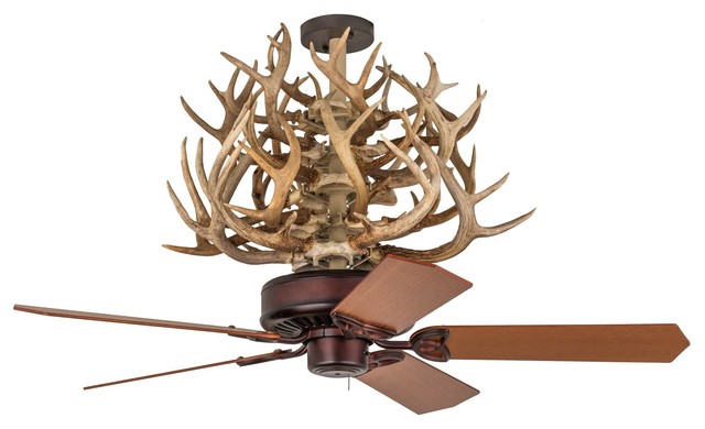 Meyda Antlers Whitetail Deer Meyda Air Fan 52