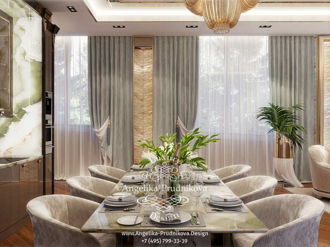 Дизайн-проект интерьера зоны отдыха в элитном загородном доме