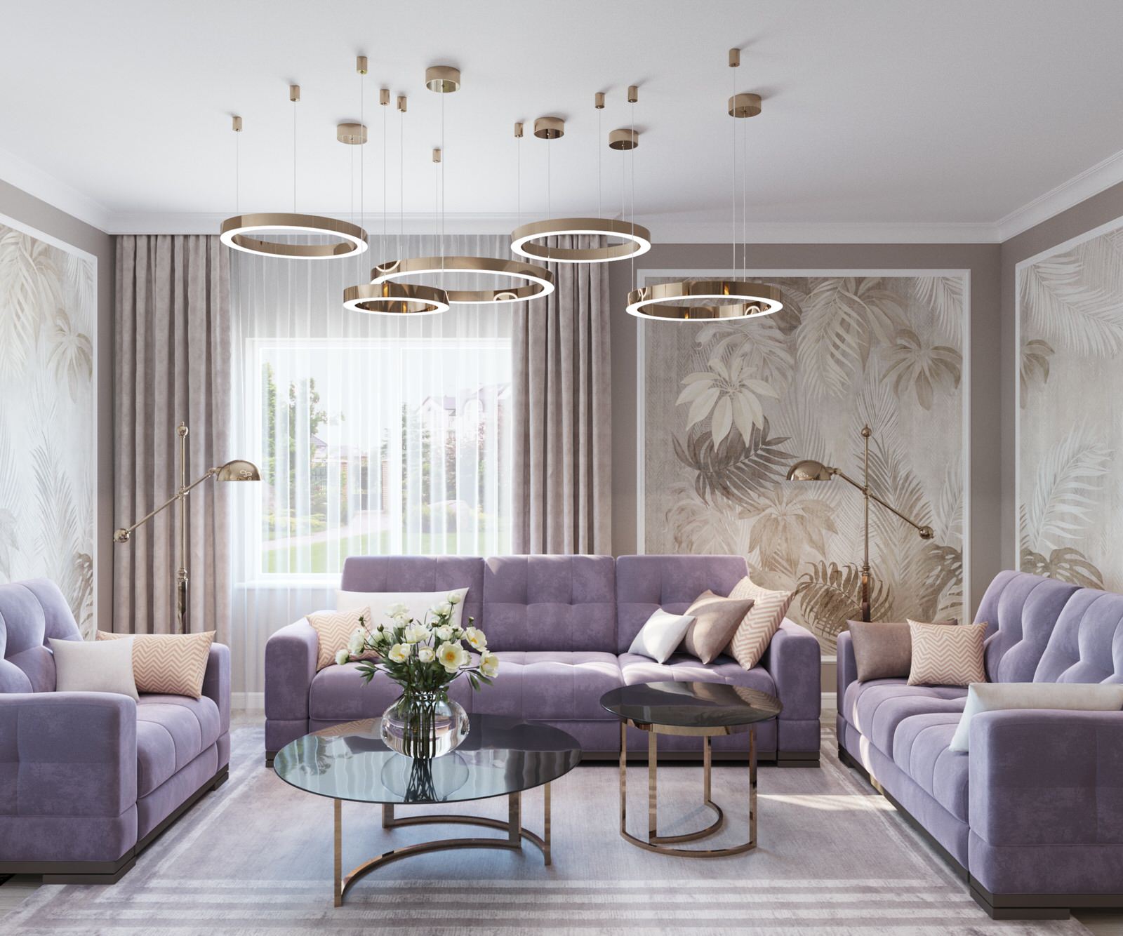 Дизайн интерьера гостиной в частном доме (г. Мурманск)