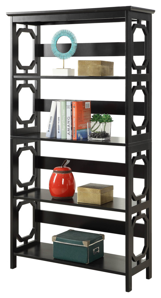 Tier Bookcase S20 200, Convenience Concepts Oxford 5 Tier Bookcase With Drawer Driftwood White