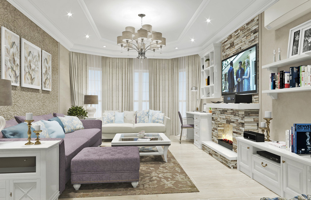 Гостиная и столовая в современном стиле