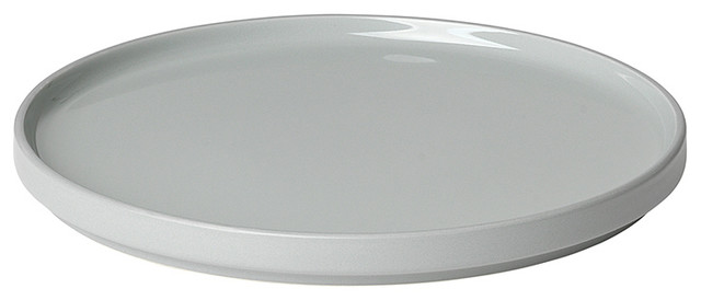 Pilar Dessert Plate, Set of 4, Mirage Gray, 8"