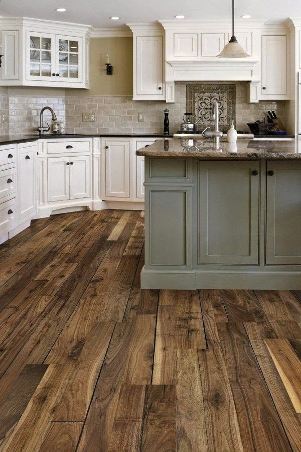 Large transitional l-shaped medium tone wood floor open concept kitchen photo in San Diego with recessed-panel cabinets, white cabinets, granite countertops, beige backsplash, subway tile backsplash and an island
