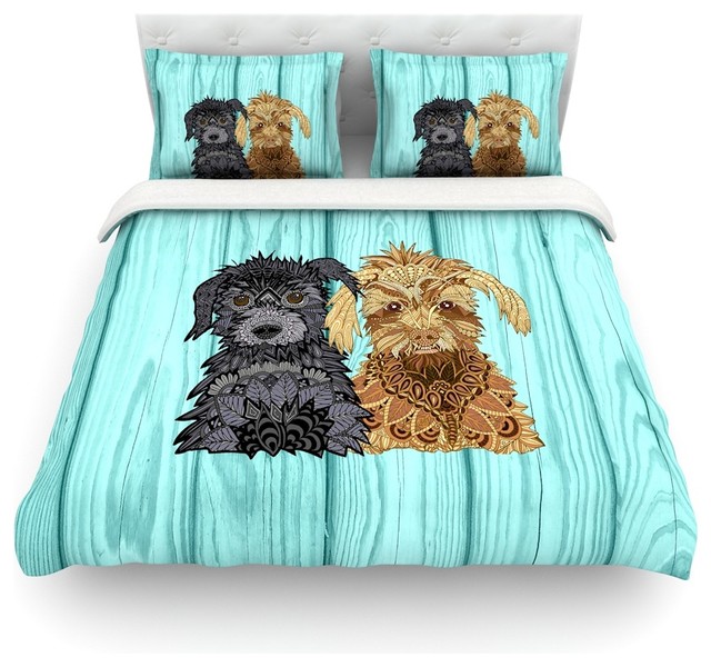 KESS InHouse Suzanne Carter Pattern Multicolor Abstract Queen Comforter 88 X 88