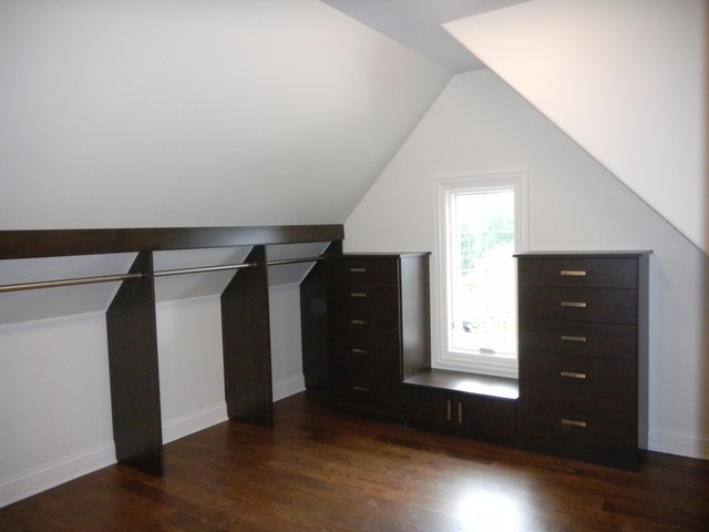 Walk In Closet W Slanted Ceiling Contemporary Chicago