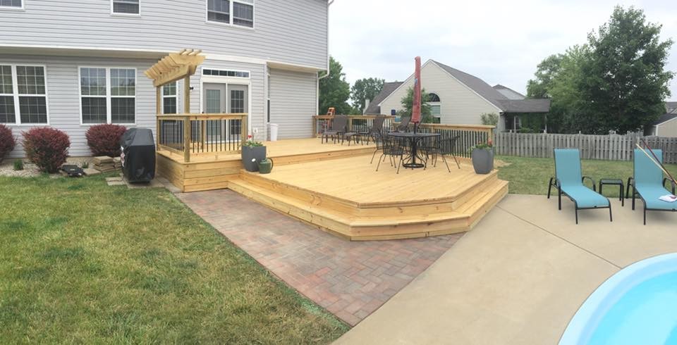 Deck - huge backyard deck idea in Indianapolis