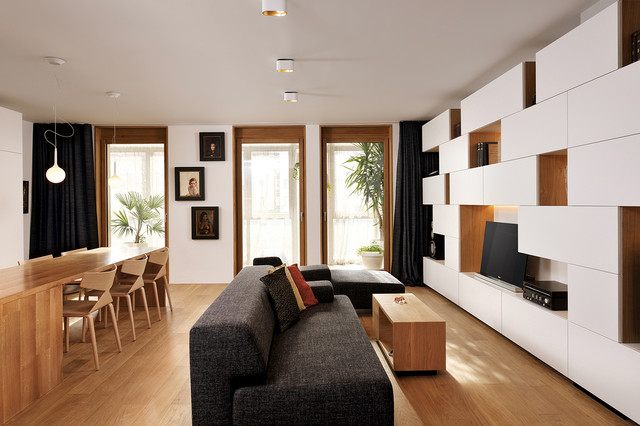Geometric Residence contemporary-vardagsrum