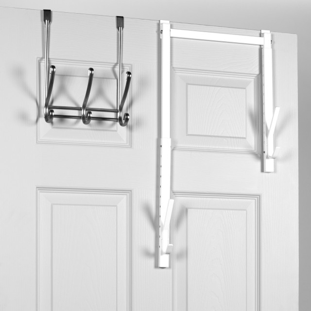 Adjustable over the Door Hook, Set of 2 - Transitional - Wall Hooks ...