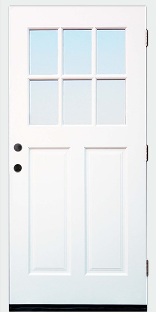 36 X80 Cottage Prefinished White Prehung Exterior Front Door Right Hand