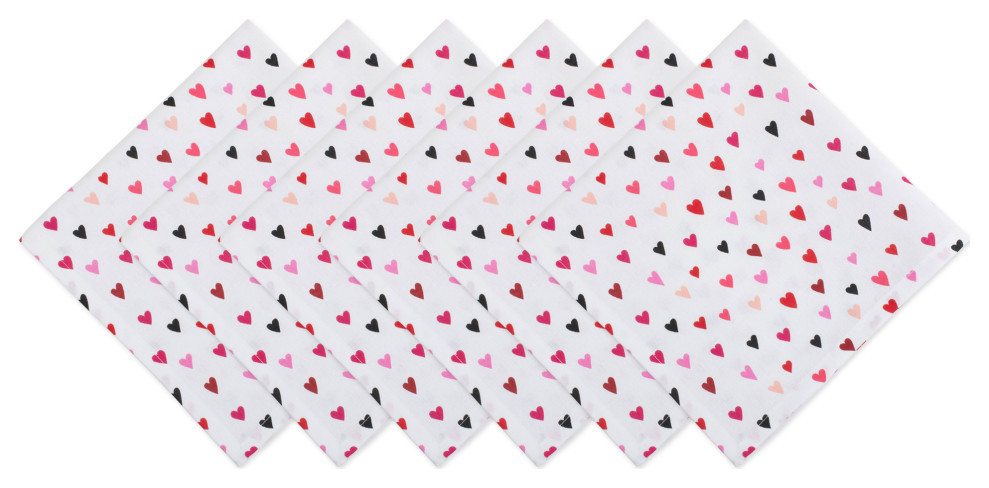 Confetti Hearts Print Na-Packin, Set Of 6