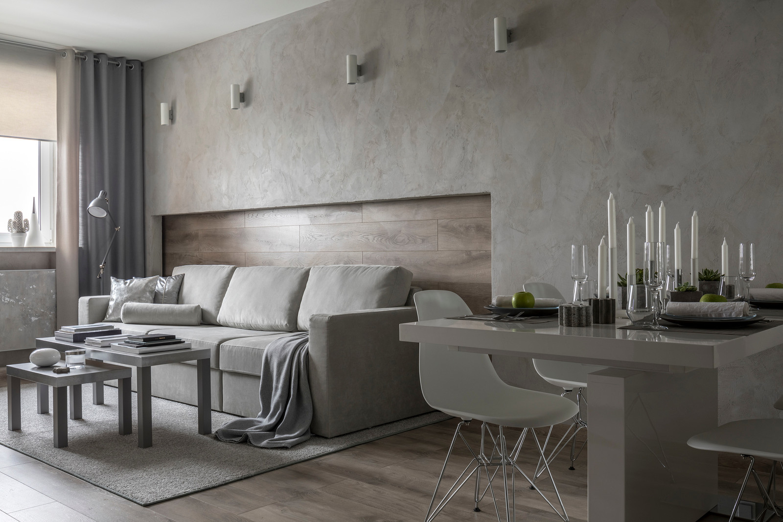 Монохромная квартира для предпринимателя