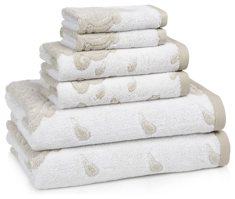 Kassatex Roma Collection 6 pc. Towel Set, Taupe