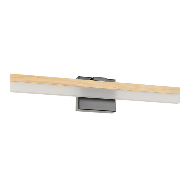 Palmital Bath/Vanity Light, Integrated LED, Natural Wood, Frosted Acrylic
