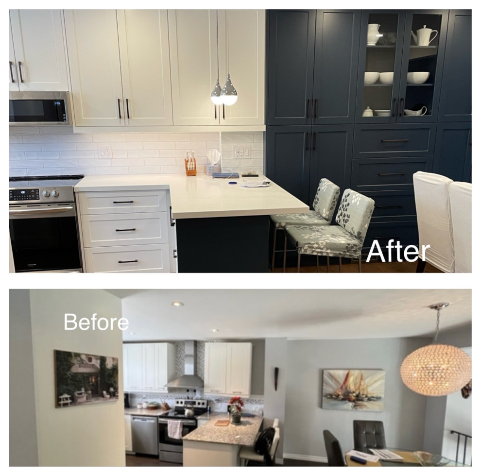 Lakeshore kitchen in Oakville townhouse