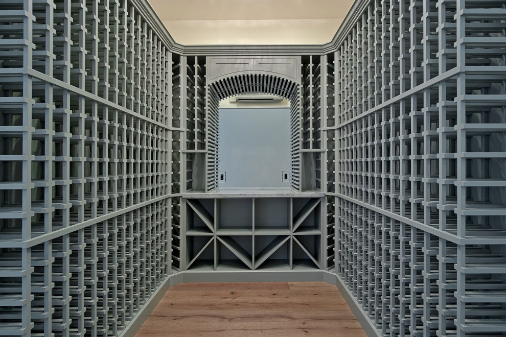 Example of a transitional wine cellar design in Phoenix