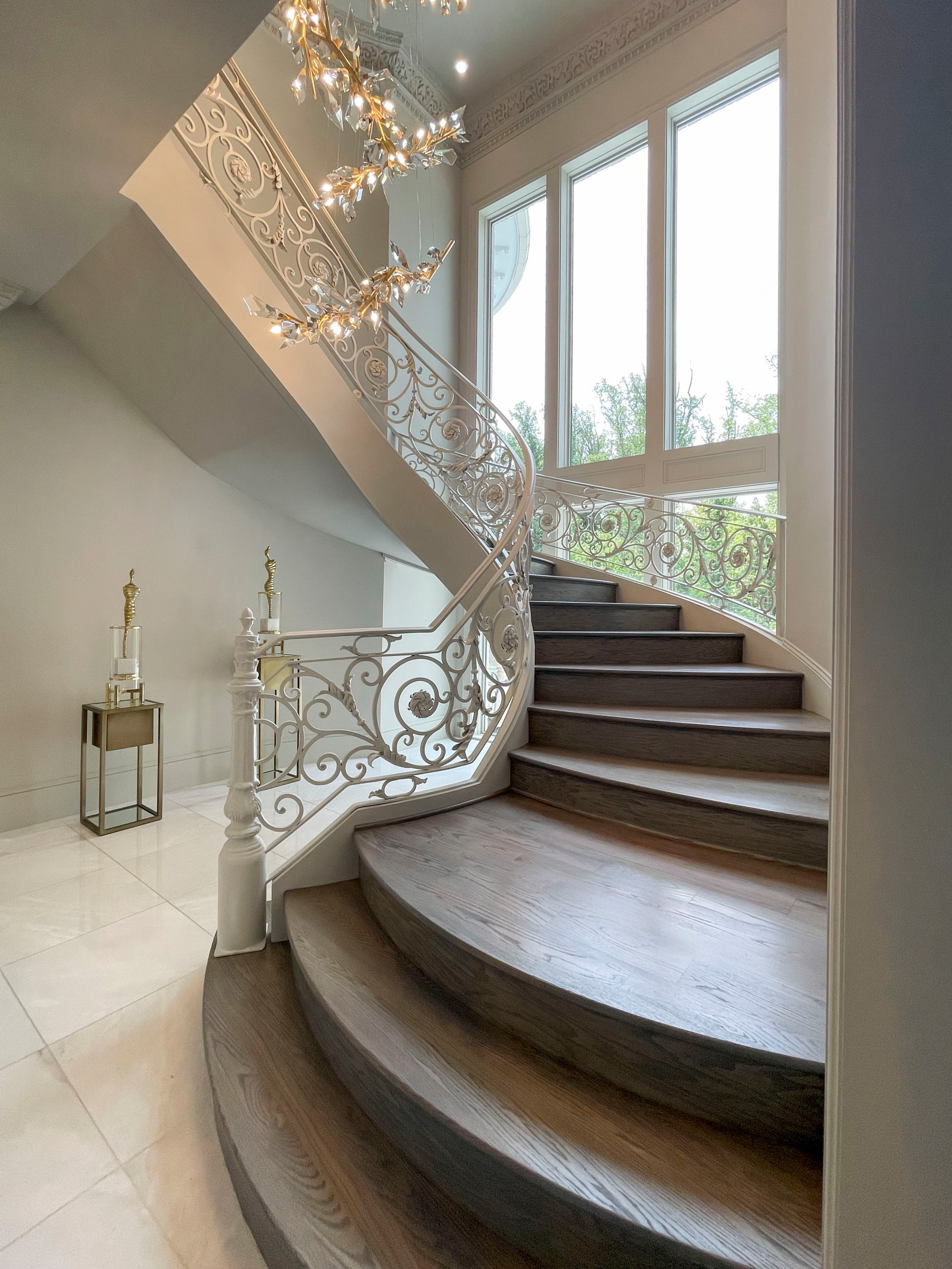 104_Curved Staircases in 18th Century French Inspired Mansion, Mclean VA 22101