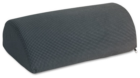 Half-Cylinder Padded Foot Cushion, 17.5"x11.5"x6.25", Black