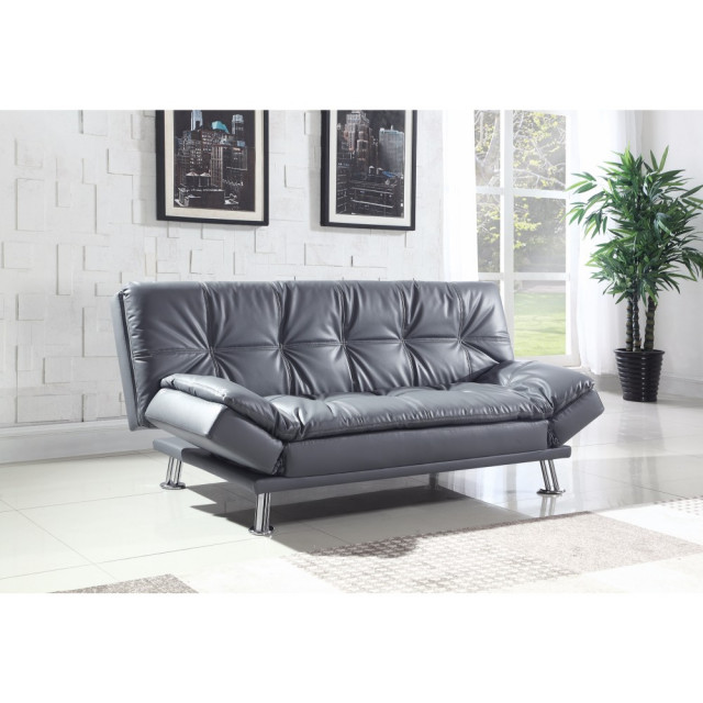 Leather Retro Style Adjule Sofa Bed Gray Contemporary Futons By Uber Bazaar - Retro Leather Chair Bed Leather Retro Style Adjule Sofa Bed Gray Contemporary Futons By Uber Bazaar - Retro Leather Chair Bed