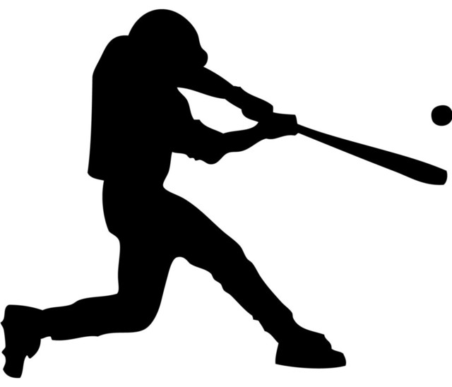 Swinging Baseball Player Wall Decal - Modern - Wall Decals - by Dana Decals