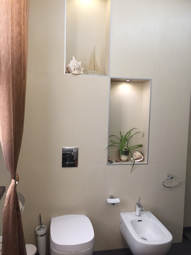 Гостевой санузел в интерьере СЕРЕБРО и ЗОЛОТО.