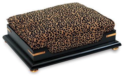 Pet Bed with Leopard Cushion