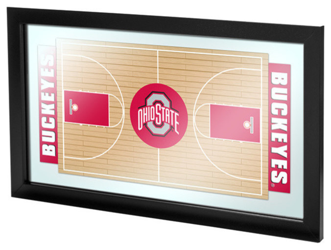The Ohio State Framed Basketball Court Mirror
