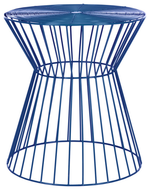 Jayde Iron Wire Accent Table Dark Blue - Contemporary - Side Tables And ...