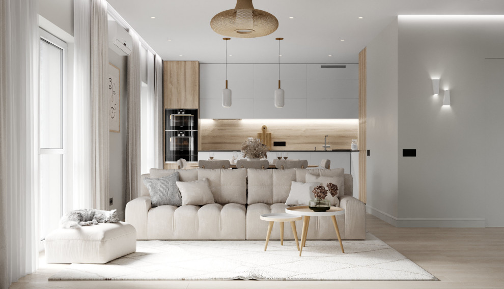 Дизайн проект двухуровневой светлой квартиры в таунхаусе в г. Гродно