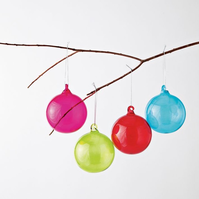 Colored Glass Sphere Ornaments