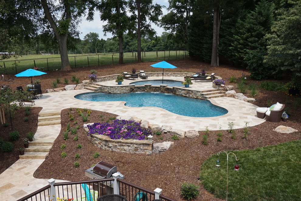 Example of a transitional pool design in Raleigh