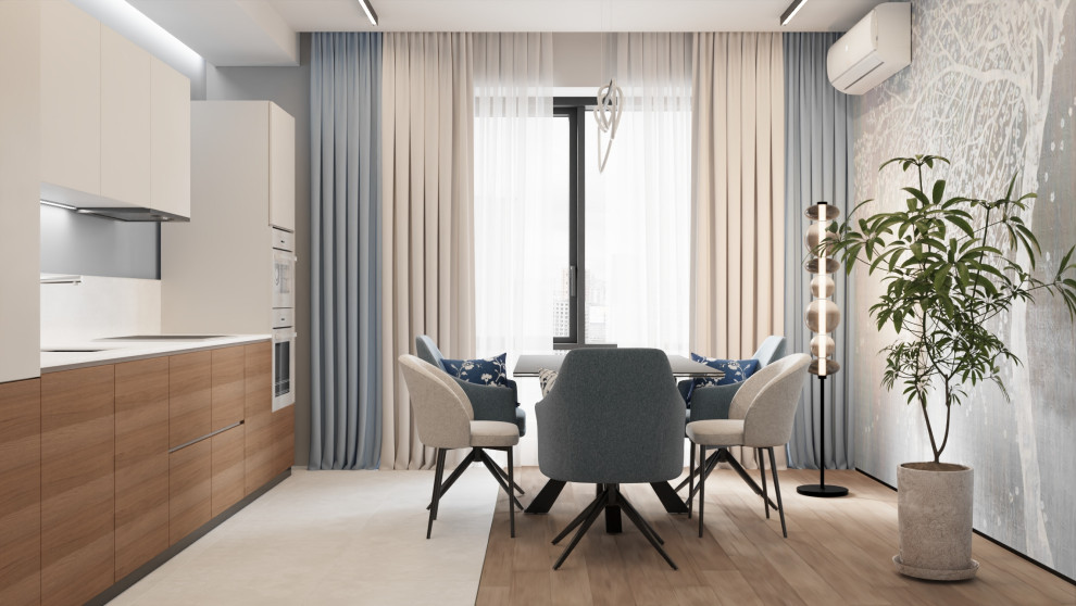 Двухкомнатная квартира в современном стиле.