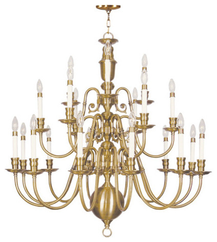 Beacon Hill With Polished Brass Finish, Solid Brass Traditional Chandeliers