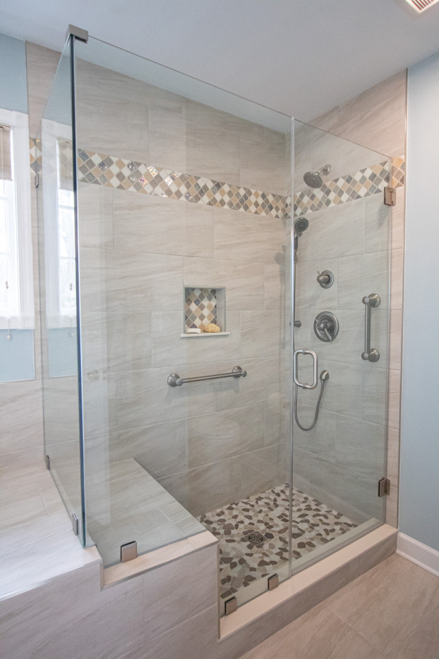 Master Bath with Gorgeous Shower - Transitional - Bathroom - Baltimore ...