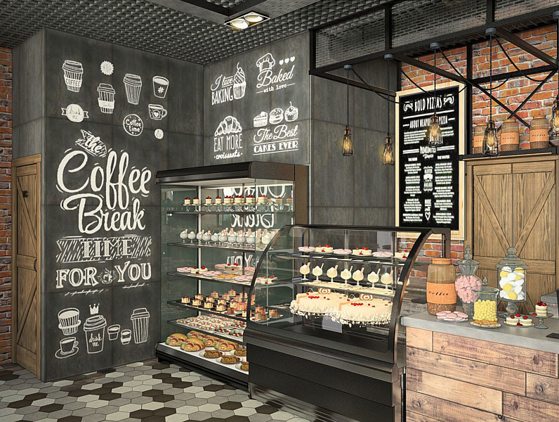 интерьер кофейни в г. Кемерово