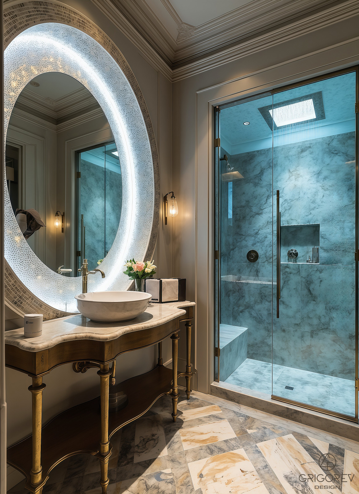 Фьюжн в ванной комнате