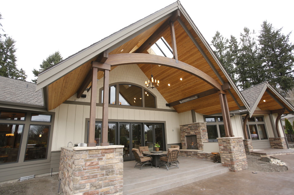 Inspiration for a rustic patio remodel in Seattle