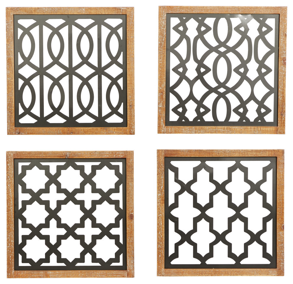 Contemporary Black Metal Wall Decor 35880 Mediterranean Wall