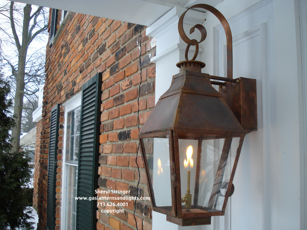 Sheryl's French Style Gas Lantern with Solid Top