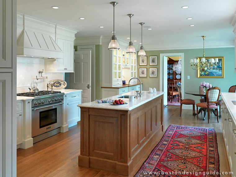 Design ideas for a large traditional kitchen in Boston.