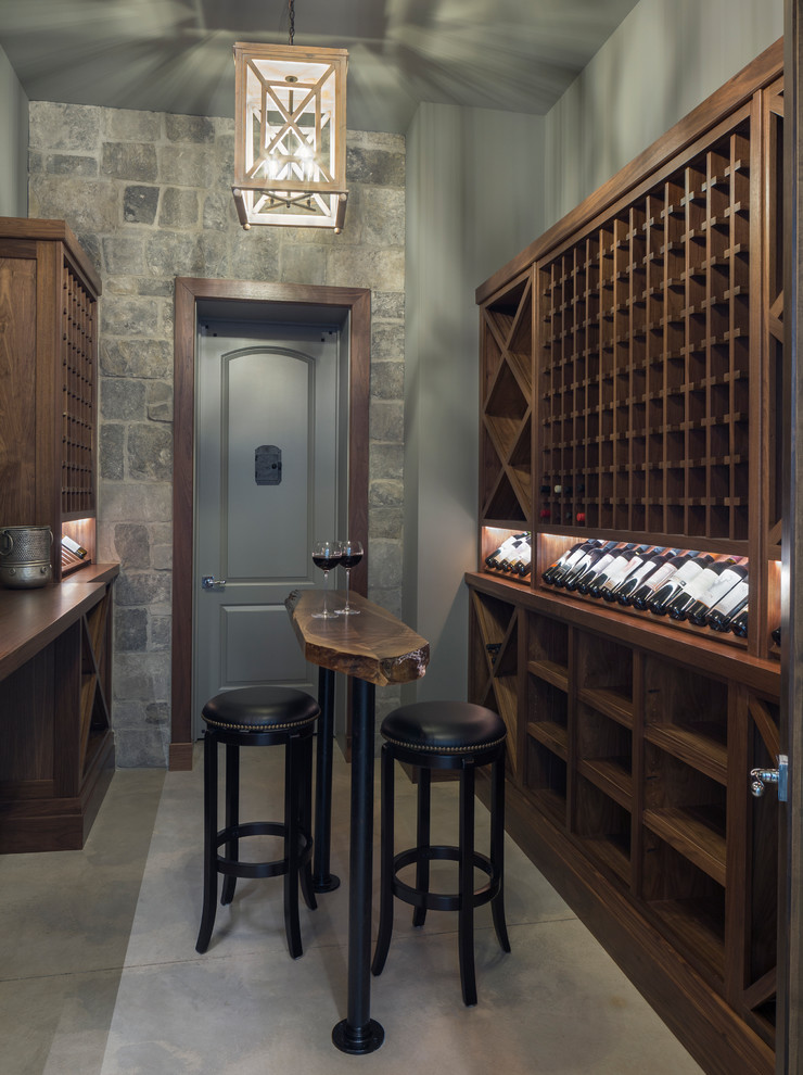 Inspiration for a beach style wine cellar in Grand Rapids.