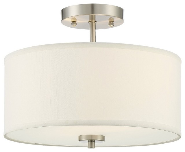 Trade Winds Cie 2 Light Ceiling In Brushed Nickel Trade Winds Cie 2 Light Ceiling