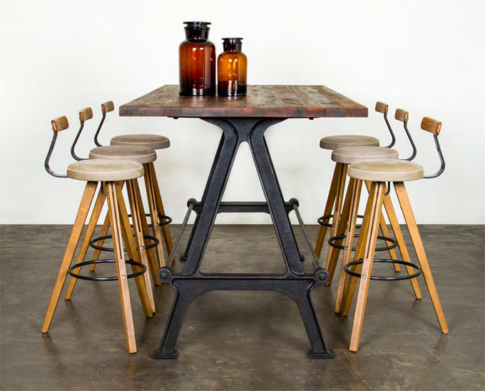 Mountain style dining room photo in Denver