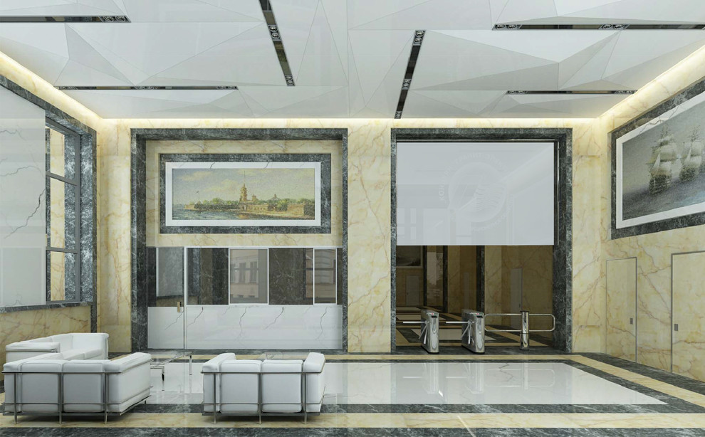 Дизайн-проект интерьера проходной завода в Санкт-Петербурге