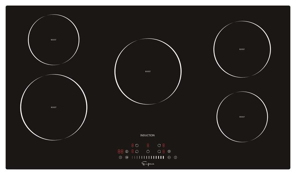 Empava 36" 5 Booster Burners, Tempered Glass, Electric Induction Cooktop