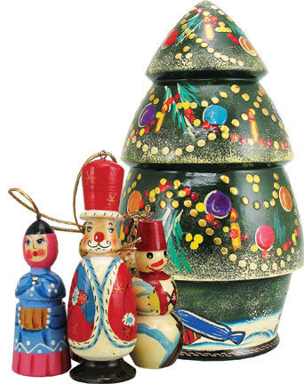 RUSSIAN NESTING DOLL BLOWN GLASS CHRISTMAS~HOLIDAY ORNAMENT~CHOOSE 1~NWT 